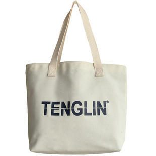 原创设计简约休闲字母加厚帆布文艺托特学生通勤百搭手提单肩包袋