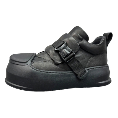 冬季头层牛皮轻便厚底增高休闲鞋