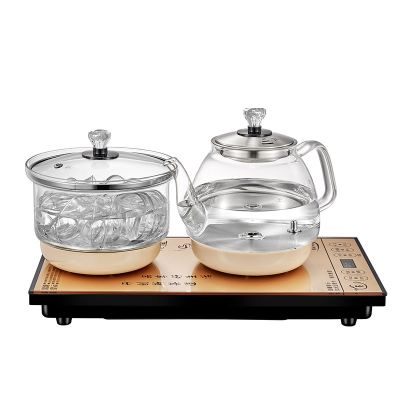 开品全自动烧水壶嵌入耐高温茶具