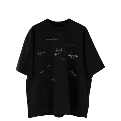 潮牌26春夏短袖T恤男ins美式巴黎做旧字母印花宽松青年帅气半袖T