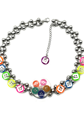 AliyaStore彩色鬼马少女项链