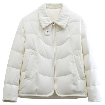 雅鹿女款短款鹅绒羽绒服保暖冬装