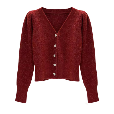 新年红色针织衫上衣秋冬内搭