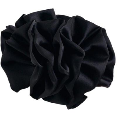 高端缎面褶皱花朵抓夹洋气时尚