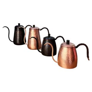 手工纯铜咖啡壶紫铜细口手冲咖啡壶复古可爱户外露营烧水壶煮茶壶