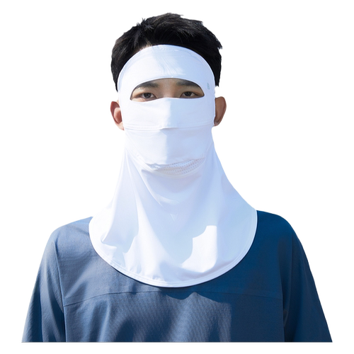 防晒面罩男遮全脸防紫外线夏季男士口罩脸部遮阳护颈骑行冰丝围脖