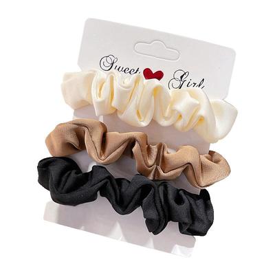 奶咖色缎面大肠发圈高级感