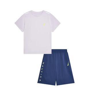 NAUTICA童装 男童女童运动休闲套装中大儿童夏季凉感防晒速干上衣