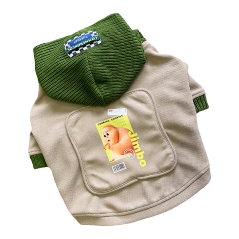 秋冬新款狗狗连帽卫衣 法斗胖狗八巴哥衣服 中小型犬斗牛保暖服饰