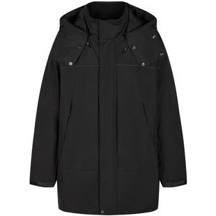 速写男装2024冬羽绒服男款中长款鹅绒服抽绳简约休闲时尚