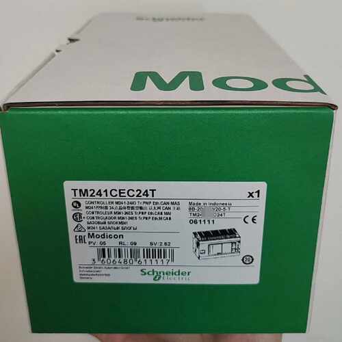 议价施耐德TM241CEC24T模块控制器全新原装正品24点输入24点输出