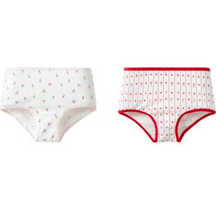 巴拉巴拉女童内裤三角莫代尔儿童三角短裤不夹PP抗菌裆柔软两条装