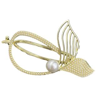 珍珠流苏鱼尾扭扭夹网红2026新款高端发夹后脑勺抓夹发卡夹子头饰