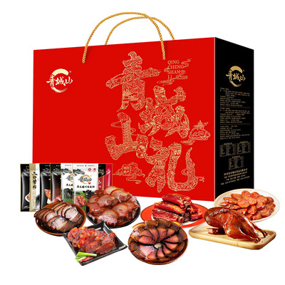 青城山黑毛猪腊肉香肠礼盒3562g