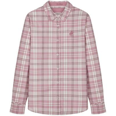 TeenieWeenie小熊奥莱衬衫2025年秋季新款知识分子风格纹翻领衬衫