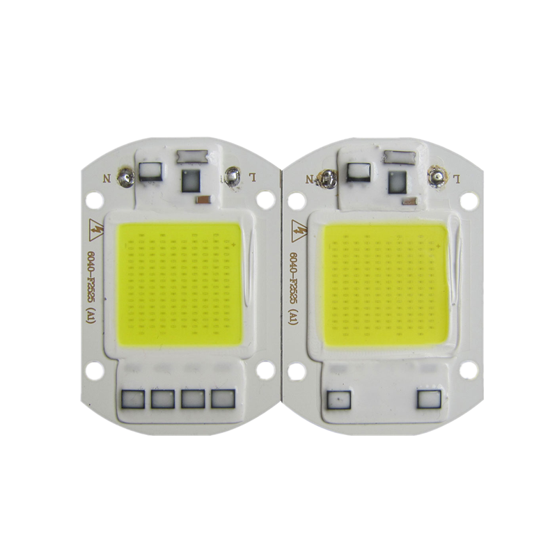 免驱动50Wled集成灯珠光源20W30瓦工矿路灯投光灯灯芯片220V灯板