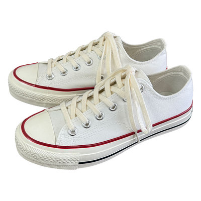 纯色帆布鞋经典透气百搭情侣低帮