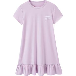 三枪儿童睡裙女童夏季睡衣凉感莫代尔吸湿排汗家居服短袖少女睡裙
