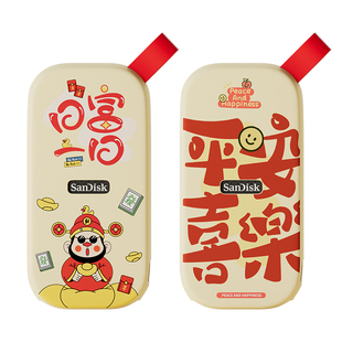 闪迪E30移动固态硬盘1t便携式电脑笔记本加密手机两用大容量硬盘