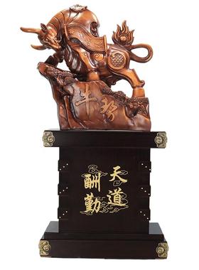 树脂开业礼品新中式大厅牛摆件