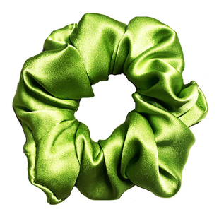 真丝22姆米中国红酒红色新年大肠发圈桑蚕丝头花丸子马尾头饰发绳