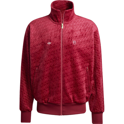 Adidas/阿迪达斯正品三叶草男士丝绒拉链足球时尚运动外套JV9271