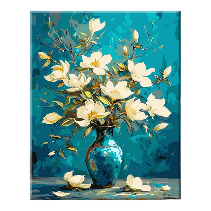 花卉合集DIY数字油画高级感客厅装饰画手工diy填色油彩画生日礼物