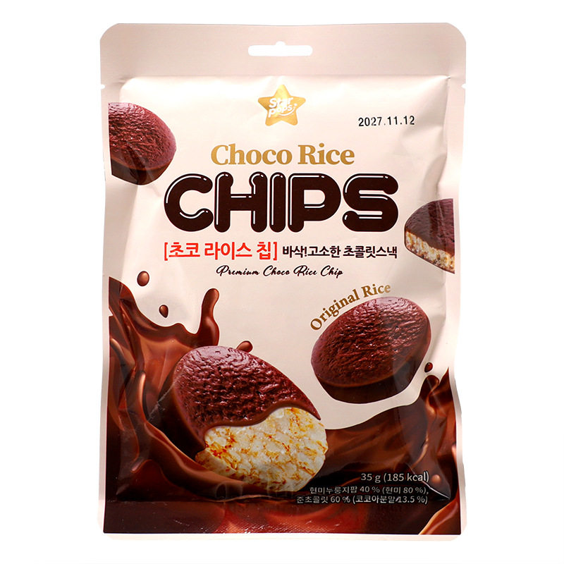 韩国进口富林可糙米锅巴夹心巧克力制品涂层米饼网红点心休闲零食