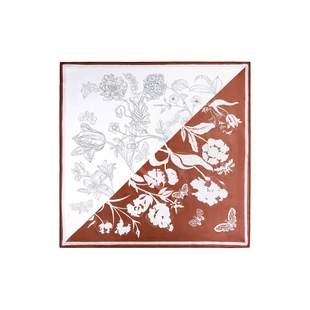 AJIDOU阿吉豆丝巾女小众轻奢设计黄蓝时尚桑蚕丝围巾薄款围脖方巾