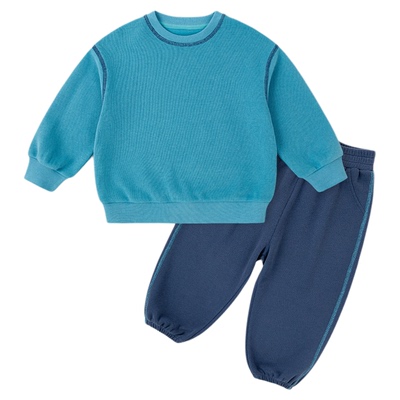 嘟嘟家儿童套装春季男童圆领套头