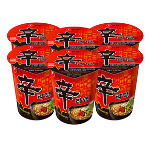 【自营】韩国进口农心辛拉面杯面速食泡面汤面炸酱面桶装方便面面