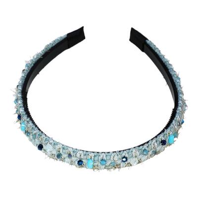 小众度假发箍头箍蓝色减龄发饰