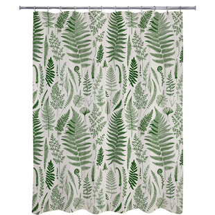 绿北欧田园防水防霉浴帘涤纶隔断帘厕所遮光窗帘防水遮挡帘浴室帘