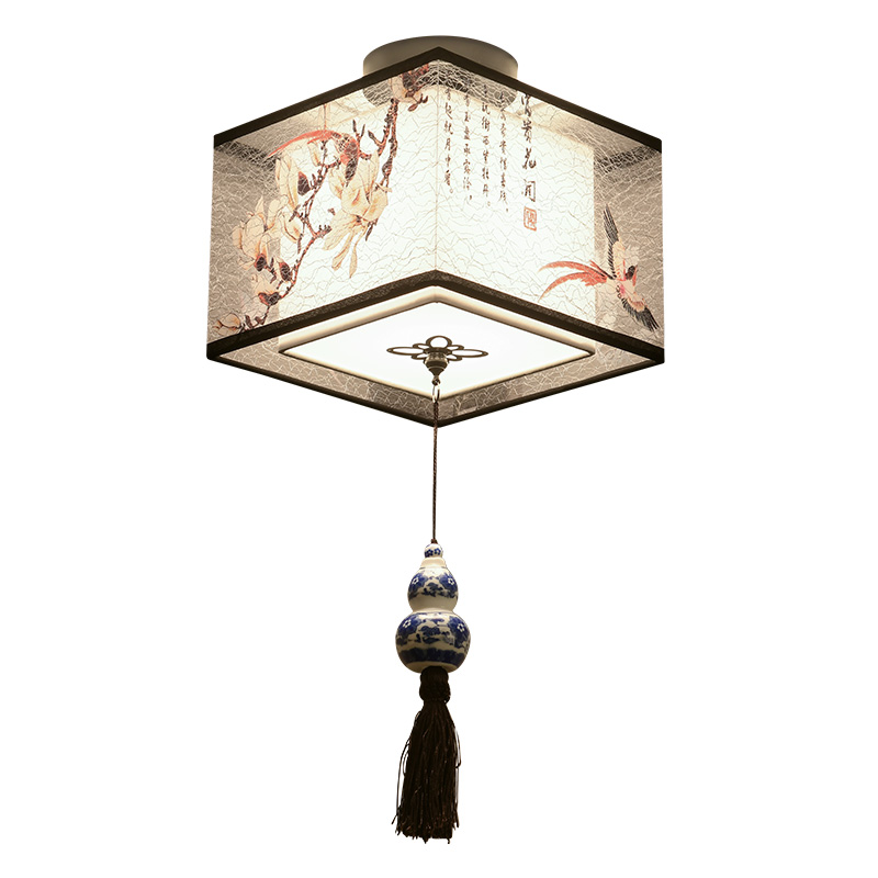 过道吸顶灯阳台玄关走廊灯新中式LED简约卧室门厅入户小吊灯吸灯