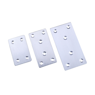 黑色不锈钢直片角码加固平面直角三角铁木板连接件T型固定件铁片