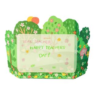 九木杂物社教师节贺卡diy手工生日卡片创意感恩立体留言卡送老师