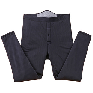 男士冬季高腰护腰加肥加大码三层加绒加厚保暖裤光面打底棉裤修身