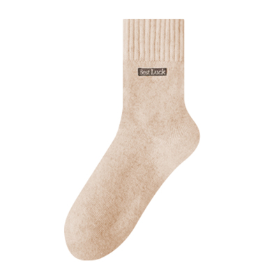 超厚羊毛圈男中筒袜加绒加厚保暖