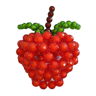 串珠苹果成品材料包 diy手工艺桌面摆件平安夜圣诞礼品带教程车载