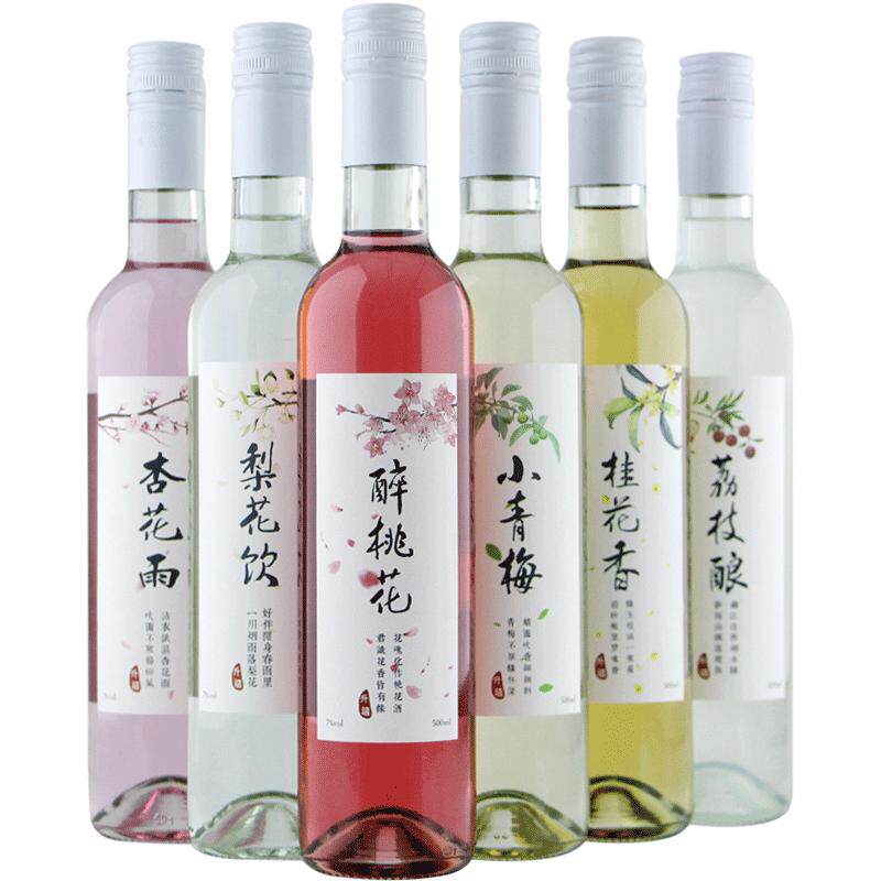6支装桃花酒果酒升禧低度甜酒