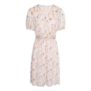 【博主同款x花影】JESSIE法式气质连衣裙夏季优雅精致修身碎花裙