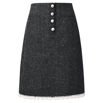 ORA GENESIS2025年秋季新品羊毛粗纺一步裙