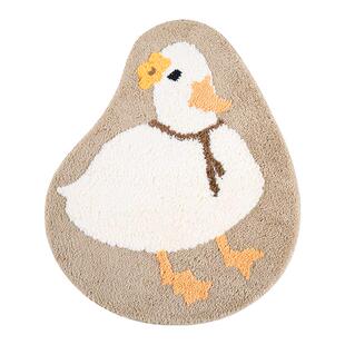 儿童地毯卧室床边毯ins风异形书桌椅地垫防滑毛绒可机洗柯尔鸭