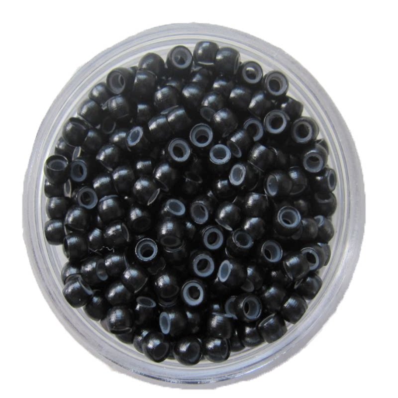 Nano Ring接发环2916 X 2mm黑色棕头发铜制烤漆硅胶纳米环接发扣