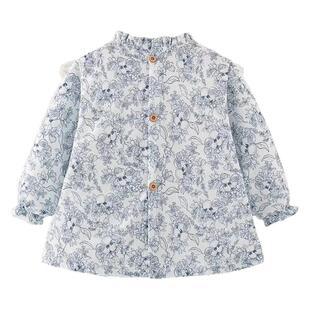 可外穿洋气罩衣女童碎花连衣裙反穿衣防水防脏花朵防水防脏围裙兜