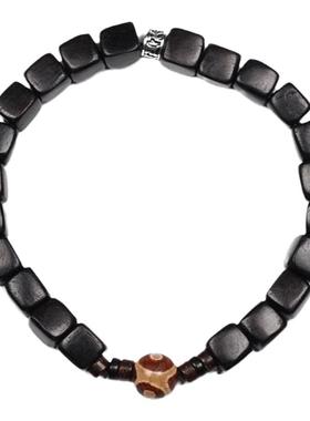 pohier宝喜儿紫檀六字真言手链