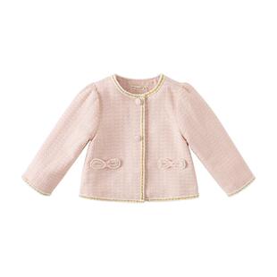 戴维贝拉女童小香风外套新款春装中大童开衫儿童女宝洋气上衣童装