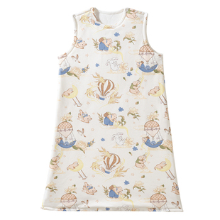 科巢婴儿背心睡袋暖姜恒温式儿童男女宝宝冬防踢被子神器四季通用