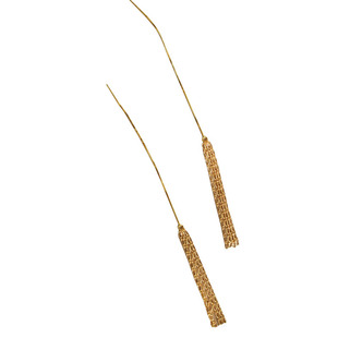 花宿设计 闪亮流苏 美国14k包金欧美气质精致长款耳线日常百搭