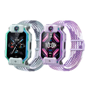 适用于小天才z9表带新款编织尼龙磁吸扣腕带Z9少年版儿童电话手表保护壳替换带舒适透气夏季运动男女生钢化膜